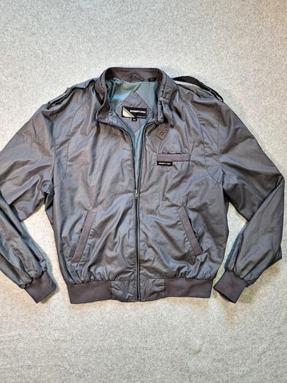 Vintage Members Only Classic Iconic Racer Jacket Gray Size 42(L) VTG